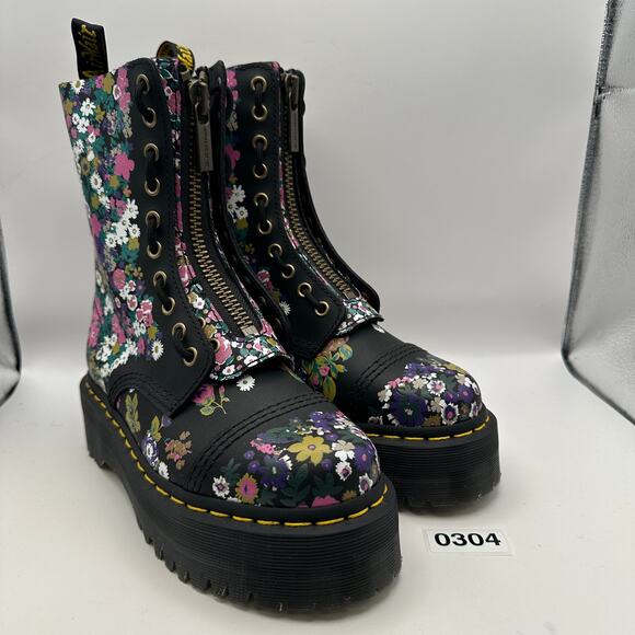 DR MARTENS Women's 6 SINCLAIR HI Floral Boot - Picture 4 of 9